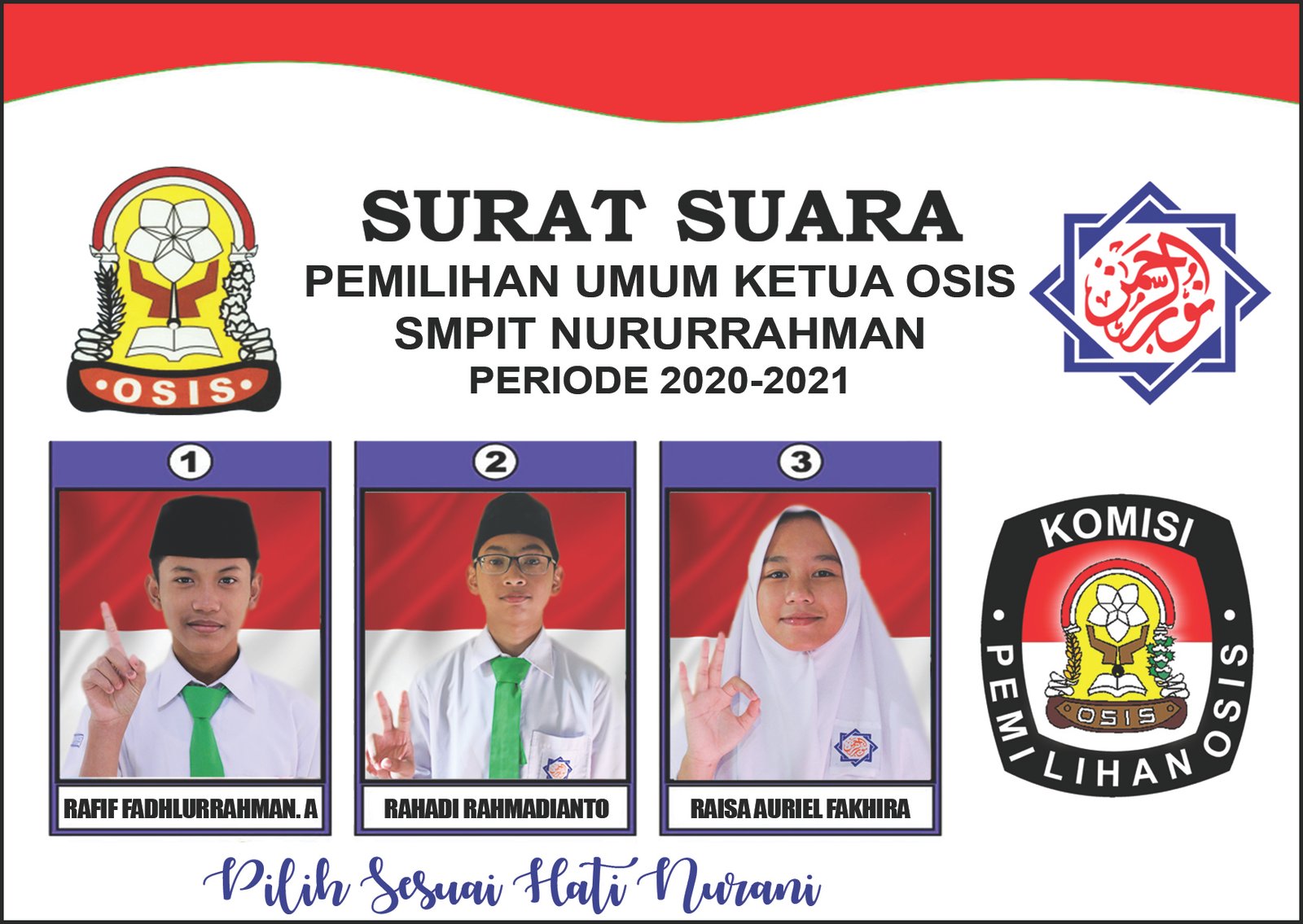 SMPIT Nururrahman Lakukan PEMILU OSIS